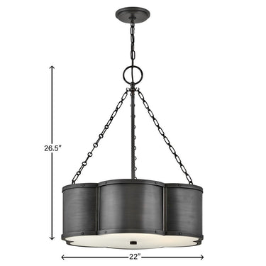 Hinkley Chance Small Drum Chandelier Alternative Image 1