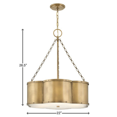 Hinkley Chance Small Drum Chandelier Alternative Image 5