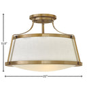 Hinkley Charlotte Medium Semi-Flush Mount in Brushed Caramel Finish Alternative Image 1