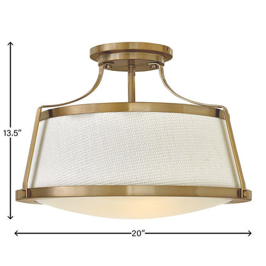 Hinkley Charlotte Medium Semi-Flush Mount in Brushed Caramel Finish Alternative Image 1
