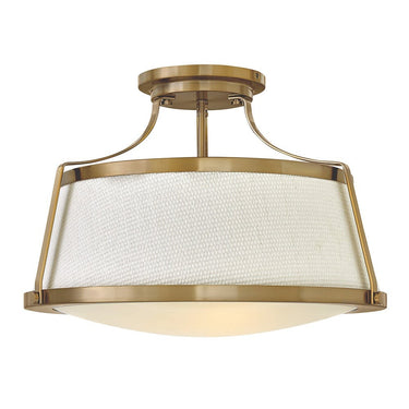 Hinkley Charlotte Medium Semi-Flush Mount in Brushed Caramel Finish 