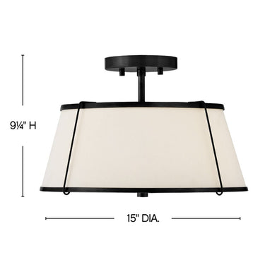 Hinkley Clarke Medium Semi-Flush Mount Alternative Image 1