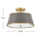 Hinkley Clarke Medium Semi-Flush Mount Alternative Image 14
