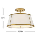 Hinkley Clarke Medium Semi-Flush Mount Alternative Image 18