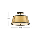 Hinkley Clarke Medium Semi-Flush Mount Alternative Image 7