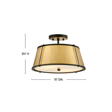 Hinkley Clarke Medium Semi-Flush Mount Alternative Image 7