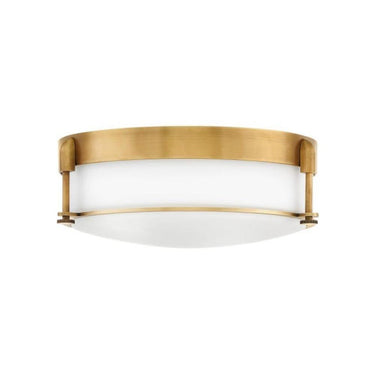 Hinkley Colbin Medium Flush Mount in Heritage Brass Finish 