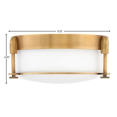 Hinkley Colbin Small Flush Mount in Heritage Brass Finish Alternative Image 1
