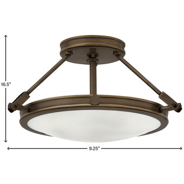 Hinkley Collier Medium Semi-Flush Mount - Alternative Image 3381LZ Alternative Image 1