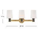 Hinkley Declan Medium Three Light Vanity Wall Sconce Alternative Image 1