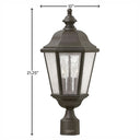 Hinkley Edgewater Outdoor Large Post Mount Lantern - HL1671 Alternative Image 6