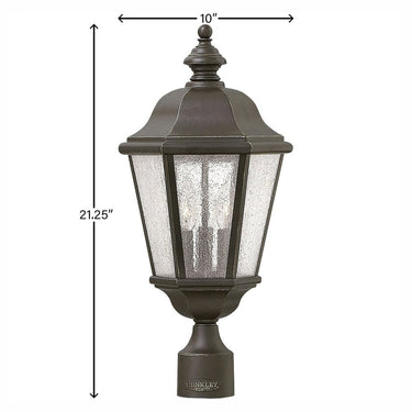 Hinkley Edgewater Outdoor Large Post Mount Lantern - HL1671 Alternative Image 6