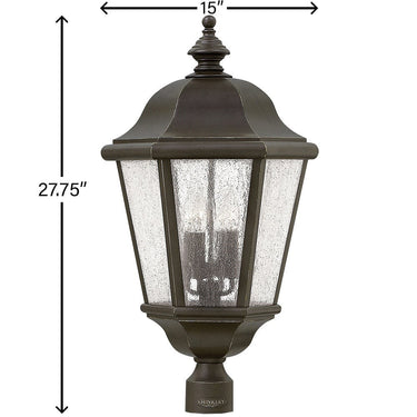 Hinkley Edgewater Outdoor Large Post Mount Lantern - HL1677 Alternative Image 5