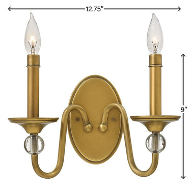 Hinkley Eleanor Small Two Light Sconce Alternative Image 1