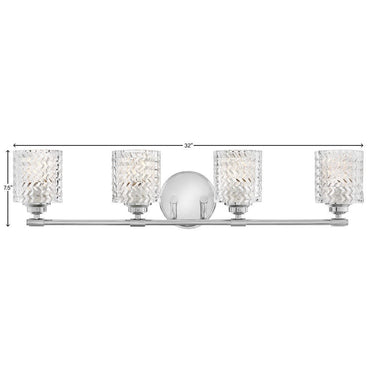 Hinkley Elle Large Four Light Vanity Wall Sconce Alternative Image 4