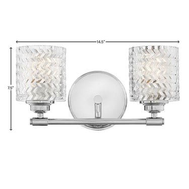 Hinkley Elle Small Two Light Vanity Wall Sconce Alternative Image 1