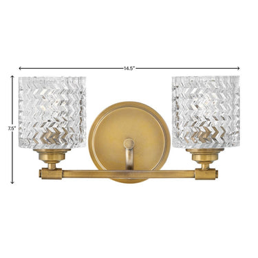 Hinkley Elle Small Two Light Vanity Wall Sconce Alternative Image 6