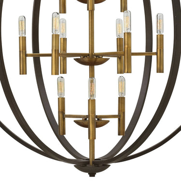 Hinkley Euclid Double XL Three Tier Orb Pendant Alternative Image 6