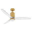 Hinkley Facet 52" LED Dual Mount Smart Fan in Heritage Brass Finish Alternate Image-2