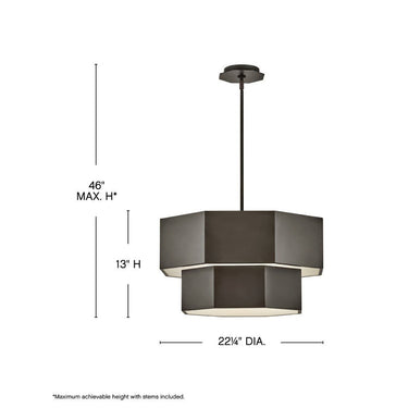 Hinkley Facet Medium Convertible Chandelier Alternative Image 1