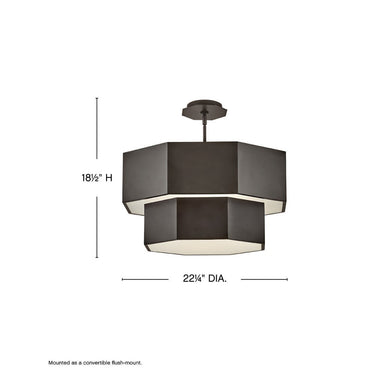 Hinkley Facet Medium Convertible Chandelier Alternative Image 2