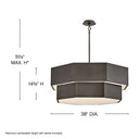 Hinkley Facet Medium Convertible Chandelier in Black Oxide Finish Alternative Image 2