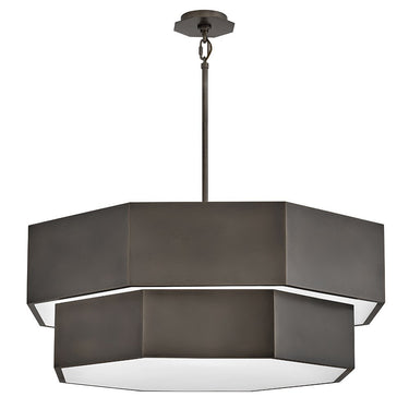 Hinkley Facet Medium Convertible Chandelier in Black Oxide Finish Alternative Image 3