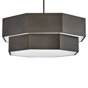 Hinkley Facet Medium Convertible Chandelier in Black Oxide Finish Alternative Image 4