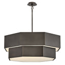 Hinkley Facet Medium Convertible Chandelier in Black Oxide Finish 