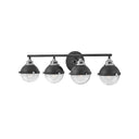 Hinkley Fletcher Large Four Light Vanity Wall Sconce in Black Finish Alternative Image 1