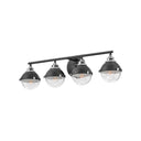 Hinkley Fletcher Large Four Light Vanity Wall Sconce in Black Finish Alternative Image 2
