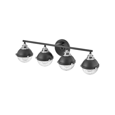 Hinkley Fletcher Large Four Light Vanity Wall Sconce in Black Finish Alternative Image 3
