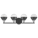 Hinkley Fletcher Large Four Light Vanity Wall Sconce in Black Finish Alternative Image 8