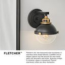 Hinkley Fletcher Large Four Light Vanity Wall Sconce in Black Finish Alternative Image 9