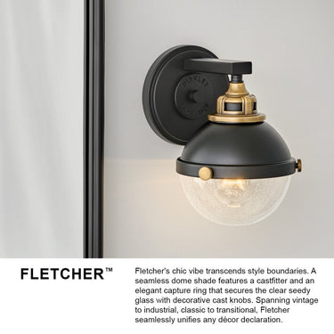 Hinkley Fletcher Large Four Light Vanity Wall Sconce in Black Finish Alternative Image 9