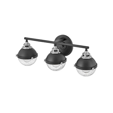 Hinkley Fletcher Medium Three Light Vanity Wall Sconce in Black Finish Alternative Image 2