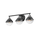 Hinkley Fletcher Medium Three Light Vanity Wall Sconce in Black Finish Alternative Image 3