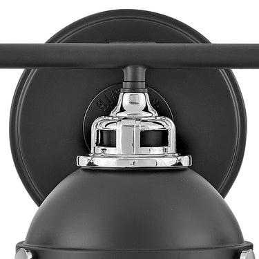 Hinkley Fletcher Medium Three Light Vanity Wall Sconce in Black Finish Alternative Image 4