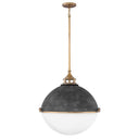 Hinkley Fletcher Small Orb Chandelier in Aged Zinc Finish 