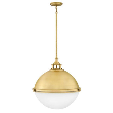 Hinkley Fletcher Small Orb Chandelier in Satin Brass Finish 