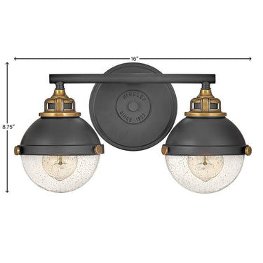Hinkley Fletcher Small Two Light Vanity Wall Sconce Alternative Image 1