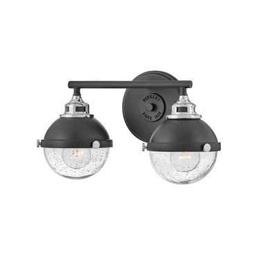 Hinkley Fletcher Small Two Light Vanity Wall Sconce in Black Finish Alternative Image 2