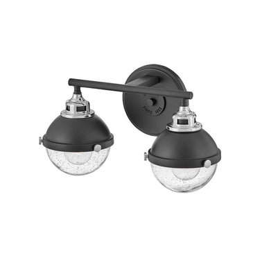 Hinkley Fletcher Small Two Light Vanity Wall Sconce in Black Finish Alternative Image 3