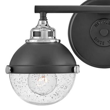 Hinkley Fletcher Small Two Light Vanity Wall Sconce in Black Finish Alternative Image 5