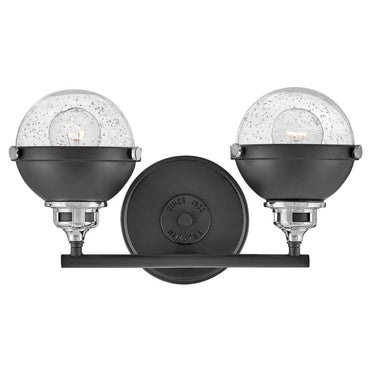 Hinkley Fletcher Small Two Light Vanity Wall Sconce in Black Finish Alternative Image 6