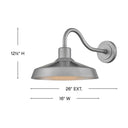 Hinkley Forge Alternative Image 12.5" High Outdoor Large Wall Mount Barn Light Alternative Image 1