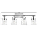 Hinkley Foster Large Four Light Vanity Wall Sconce Alternative Image 12