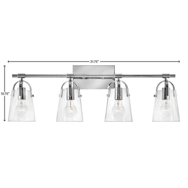 Hinkley Foster Large Four Light Vanity Wall Sconce Alternative Image 12