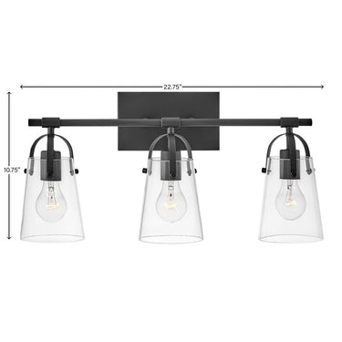 Hinkley Foster Medium Three Light Vanity Wall Sconce Alternative Image 1