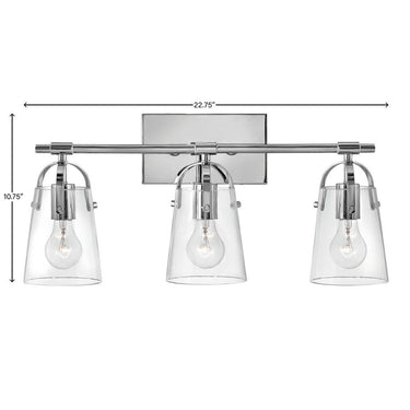 Hinkley Foster Medium Three Light Vanity Wall Sconce Alternative Image 11